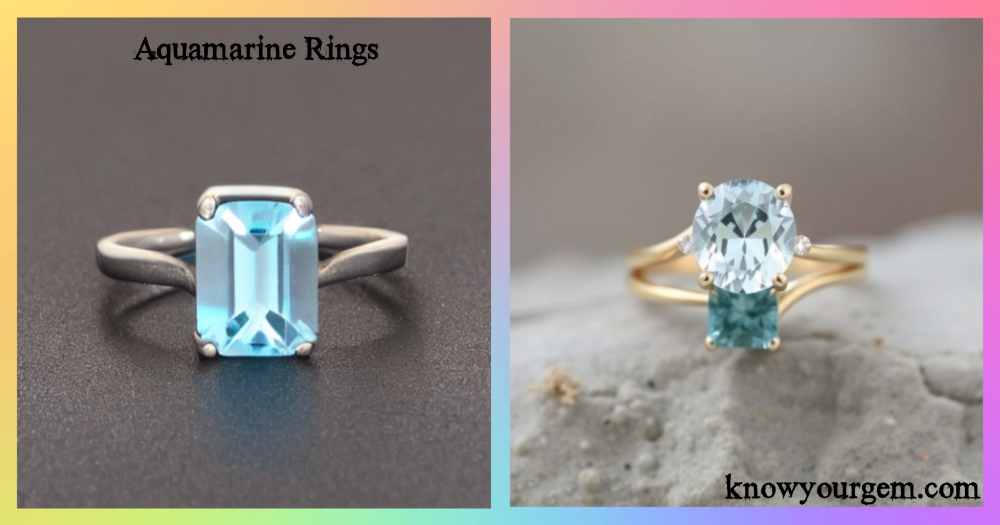Aquamarine stone rings: Each ring defines its uniqueness and beautiful style.