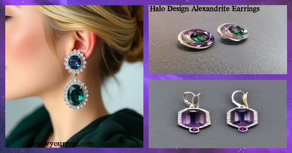 A stunning assortment of fine earrings including halo, elegant drop and dangle, and intricately detailed vintage styles, crafted with sparkling gemstones and premium metals, displayed on a luxurious jewelry backdrop.