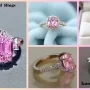 Elegant pink diamond rings sparkling with soft blush hues, set in a rose gold band, symbolizing rare love, timeless beauty, and modern romance.