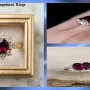 omantic red garnet engagement rings glowing with fiery brilliance and vintage charm perfect for elegant brides who love bold beauty.
