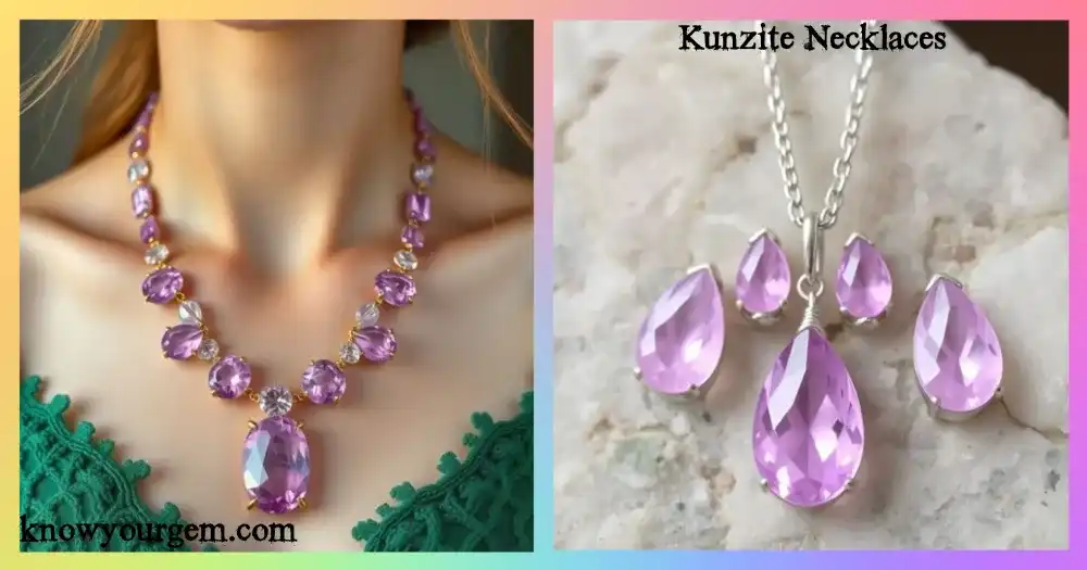 Elegant Kunzite Necklaces: Rare Color-Change Gemstones in Pink and Violet for Timeless Beauty
