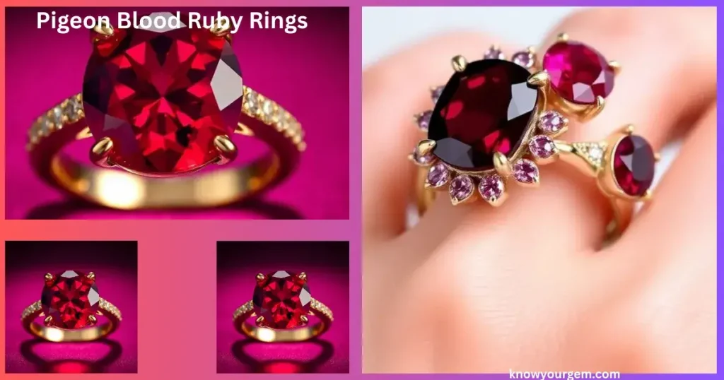 Luxury gold ring with a vivid red gemstone highlighting powerful Pigeon blood ruby benefits for passion, strength, and success.