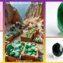 Raw and polished jade stones displayed with soft green glow symbolizing jade gemstone benefits such as healing energy, prosperity, and emotional balance.