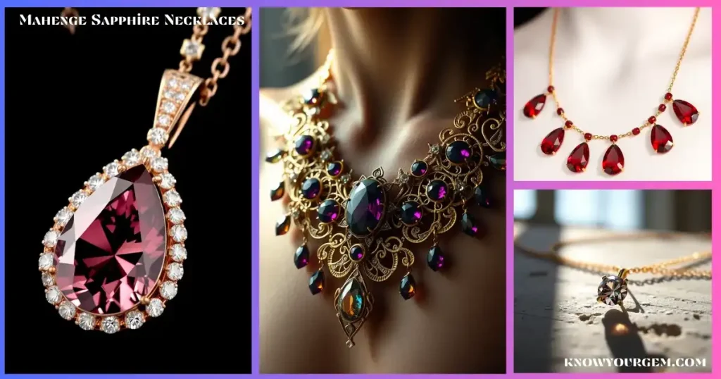 Mahenge spinel necklace, pink necklaces, neon necklace