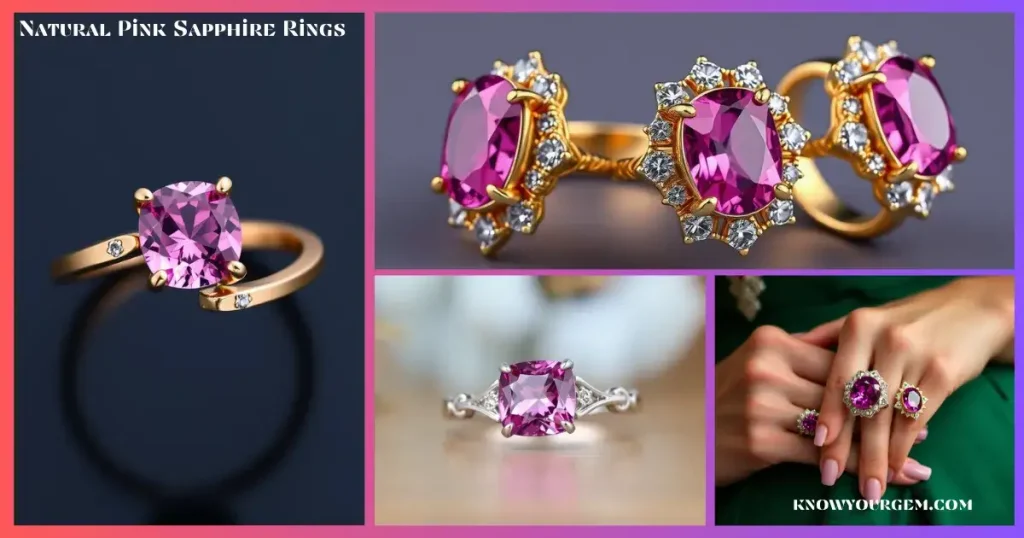 Natural pink Sapphire gemstones, pink sapphire, pink sapphire gems, pink sapphire stones, pink sapphire stone, pink corundum, pink sapphire gem rings, pink sapphire vintage inspired rings, pink sapphire halo rings, pink sapphire jewelry