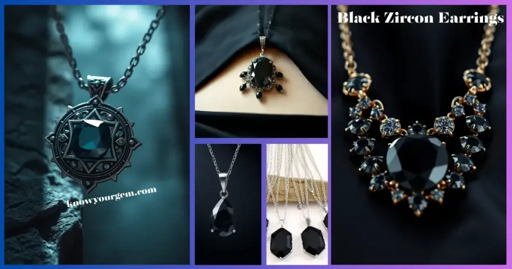 black zircon necklace, black zircon necklaces, black zircon stone pendant, black zircon stone necklaces, zircon necklaces, black zircon daily wear necklace
