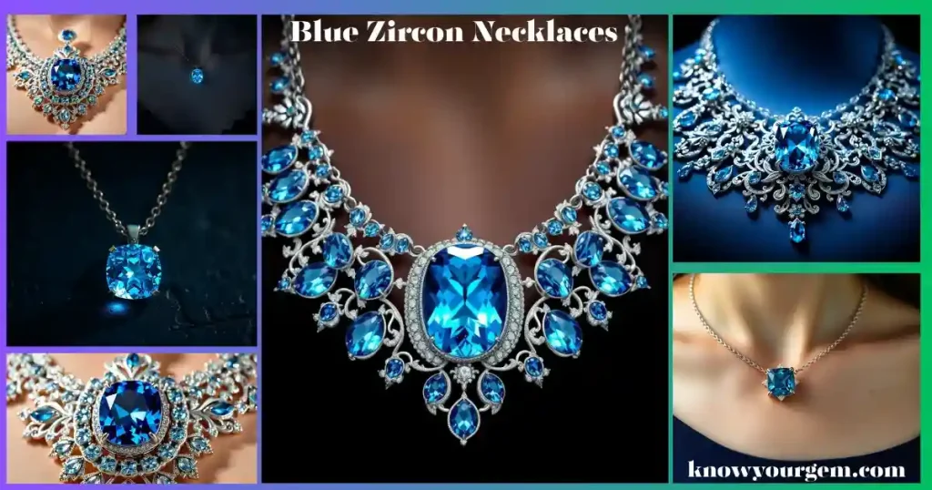 necklaces. blue necklace, blue zircon necklace, blue zircon pendants, zircon necklaces blue zircon necklace, blue zircon wedding necklaces, blue zircon engagement wear necklaces