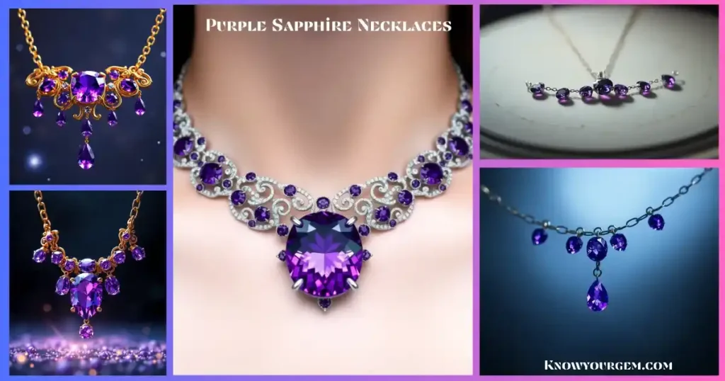 Purple sapphire necklaces, purple sapphire necklace, purple sapphire pendants, purple sapphire gem necklaces, purple sapphire jewels, purple sapphire jewelry