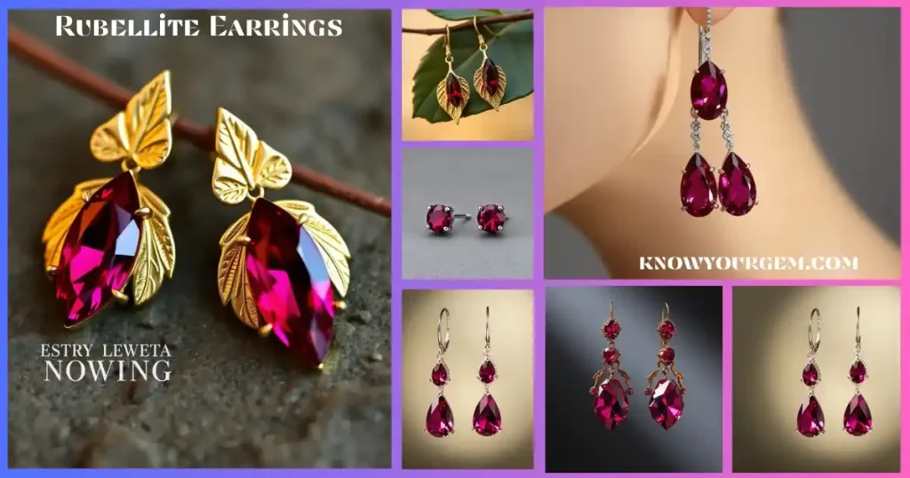 rubellite earrings​, rubellite jewelry​
rubellite studs, rubellite hoop earrings


