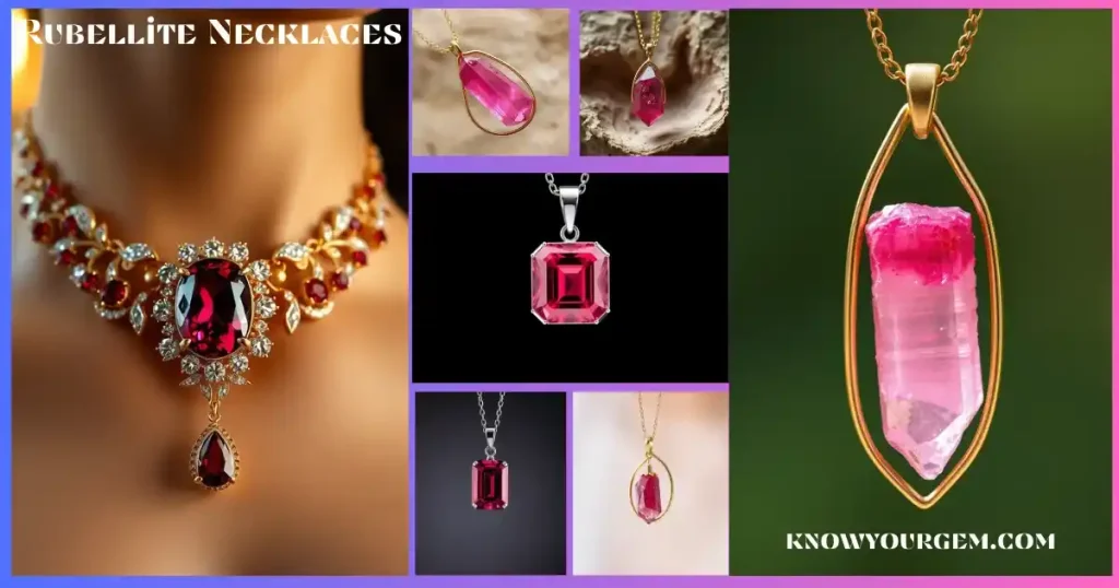 rubellite necklace​, rubellite pendant​, rubellite tourmaline jewelry, bvlgari rubellite necklace