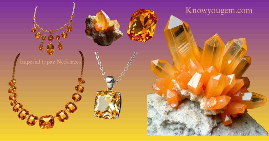 Imperial top necklaces, topaz necklaces, golden necklaces,