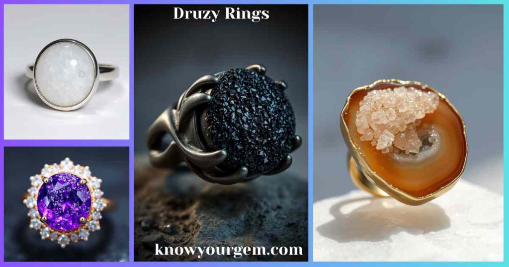 druzy jewelry, Druzy rings, druzy ring, druzy vintage rings