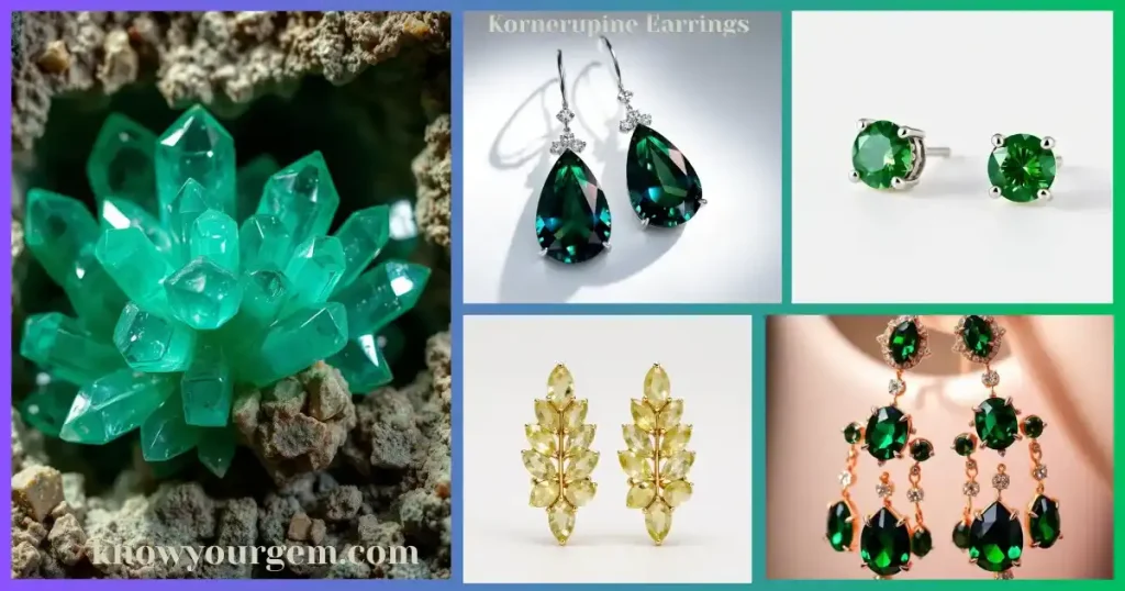 Kornerupine earrings, Kornerupine hoop, Kornerupine halo, Kornerupine stud