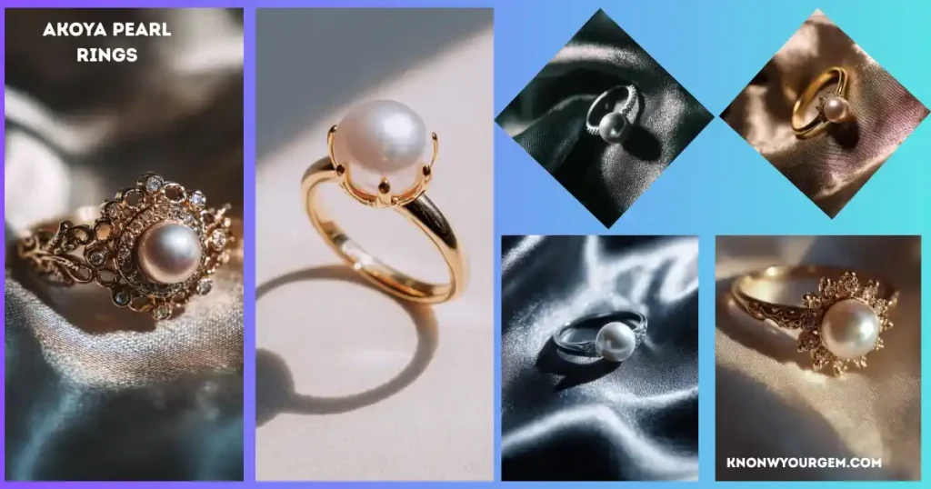 Akoya pearl ring images, Akoya pearls rings, pearl rings, pearl rings
