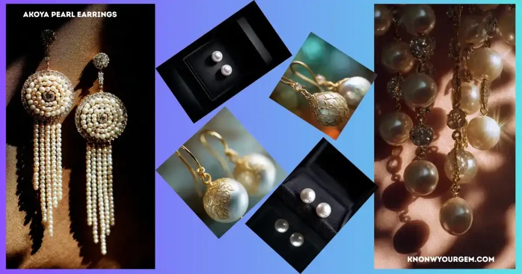 Akoya pearl earrings, Akoya pearl drop earrings, Akoya pearl studs, Akoya pearl earrings