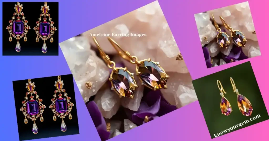 Ametrine earring images, Ametrine earrings