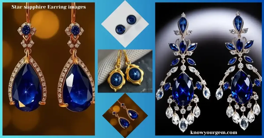 Star sapphire earring images, star sapphire earrings, blue sapphire images, sapphire earrings
