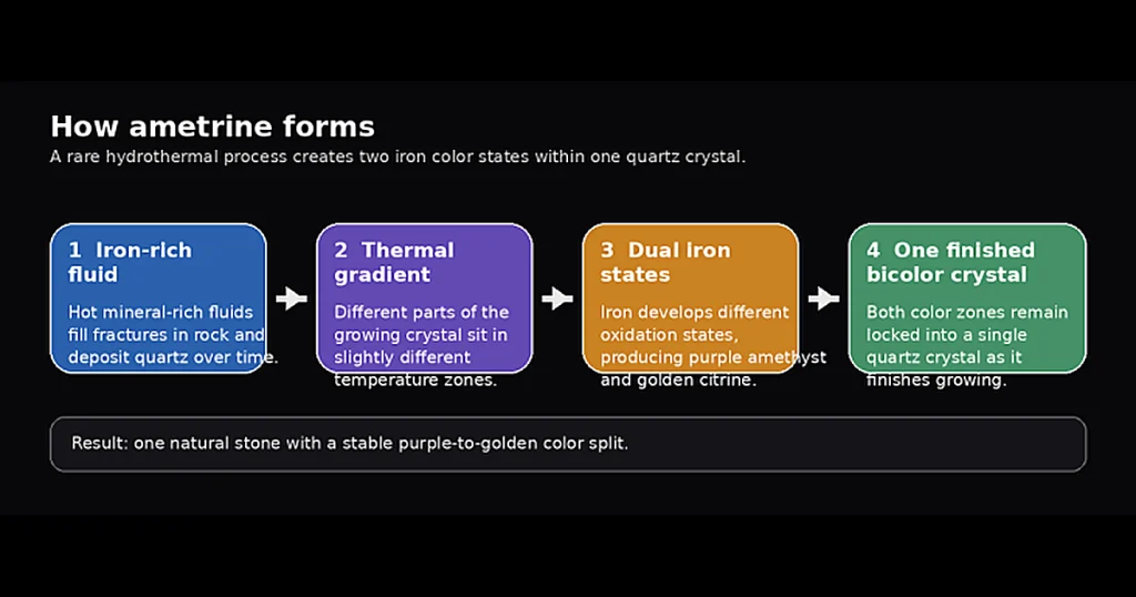 How ametrine forms