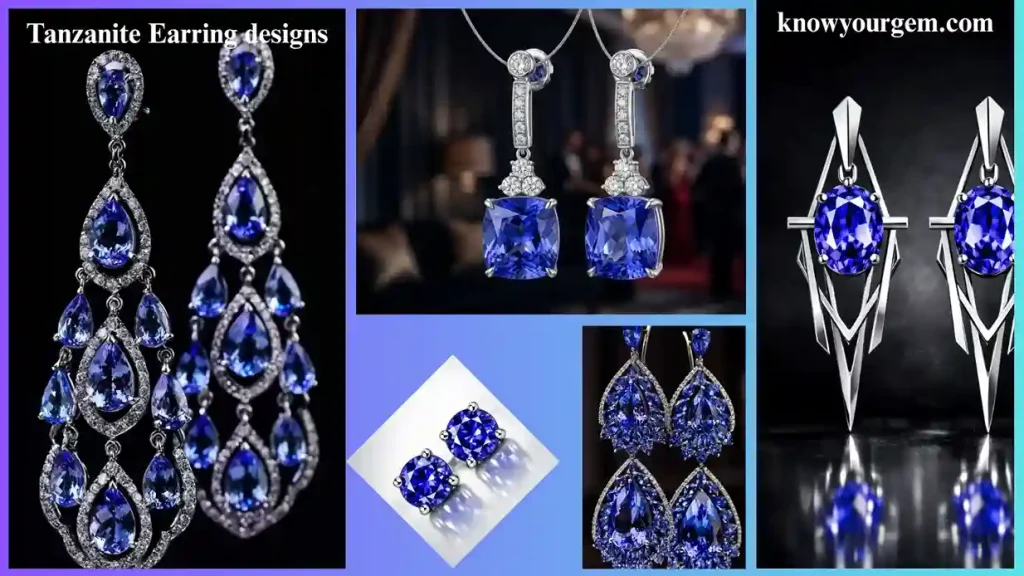 Tanzanite earring designs # Tanzanite earrings #tanzanite earrings