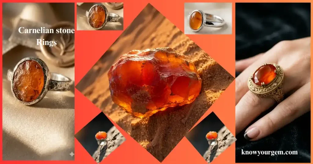 carnelian stone ring, carnelian rings, carnelian engagement rings