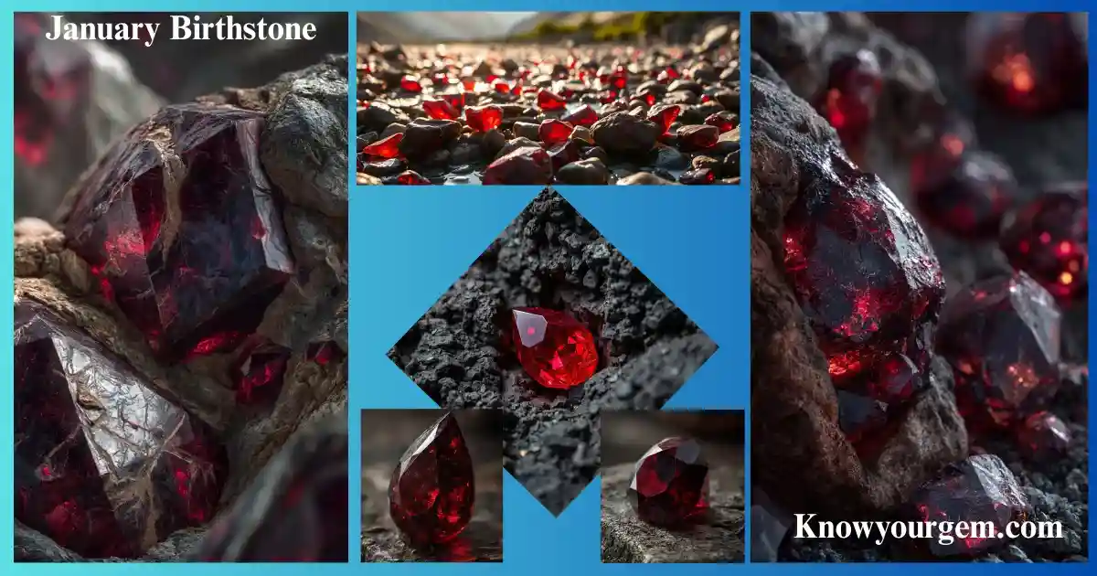January birthstone, garnet, garnet gemstone, red garnet