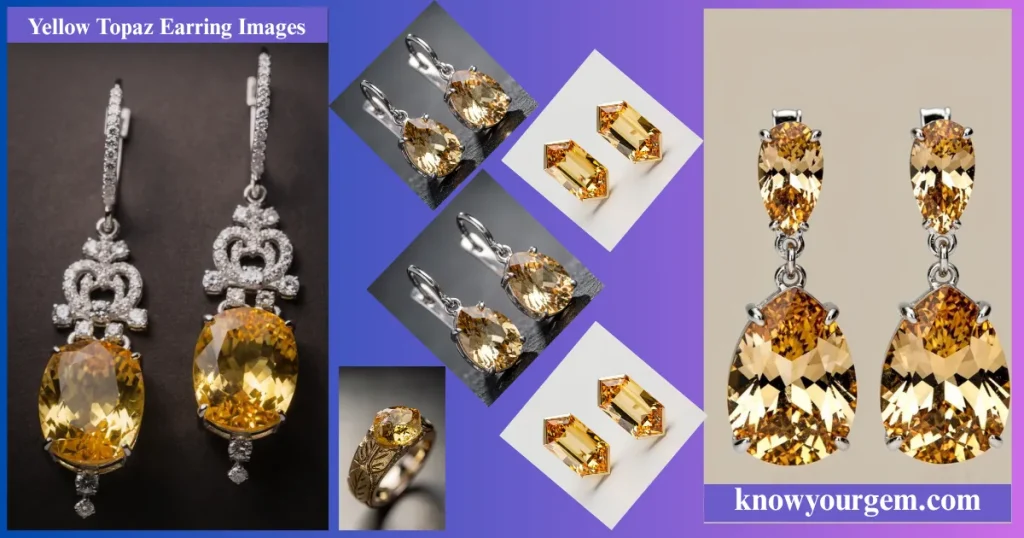 Yellow topaz earrings #topaz earrings #imperial topaz earrings