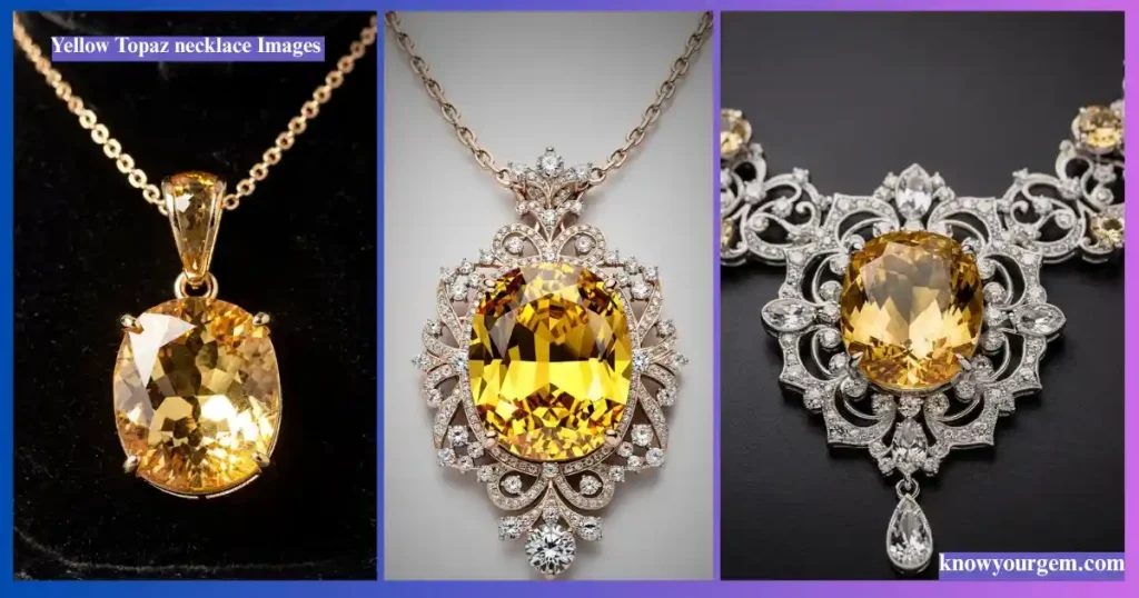 Yellow topaz necklaces, topaz necklace, statement necklaces