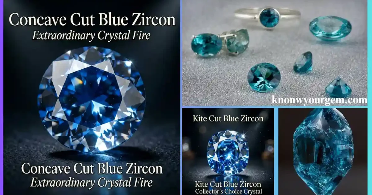 Blue zircon, blue zircon crystal, zirconium