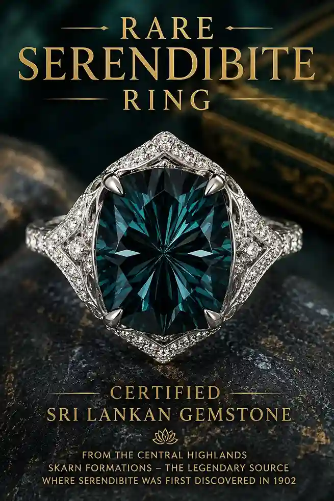 High aesthetic Serendibite engagement ring
