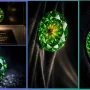 Demantoid garnet is looking truly seldom among emerald and other green gemstones due to having horsetail inclusions