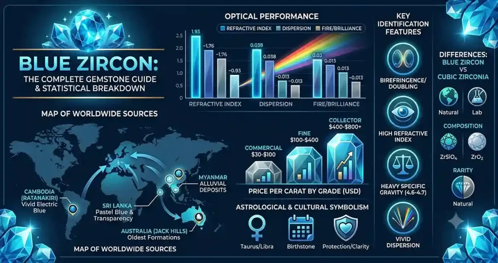 blue zircon stats