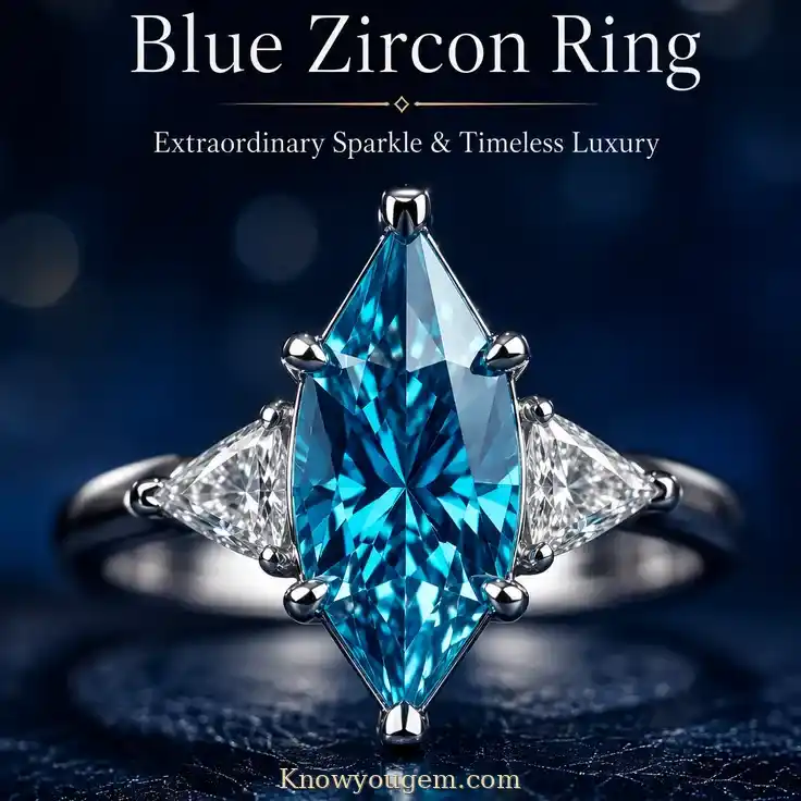 blue zircon ring, blue zircon engagement ring blue zircon wedding ring