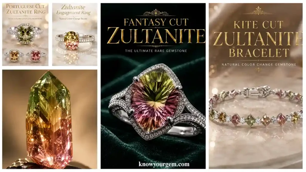 This frame contain most vibrant color changing zultanite stones, rings in different designs, and a good looking bracelet.