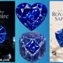 Different shapes of royal blue sapphires showcasing their wonderful striking blue hue