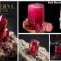 Red beryl crystals, red beryl stones, red beryls Utah