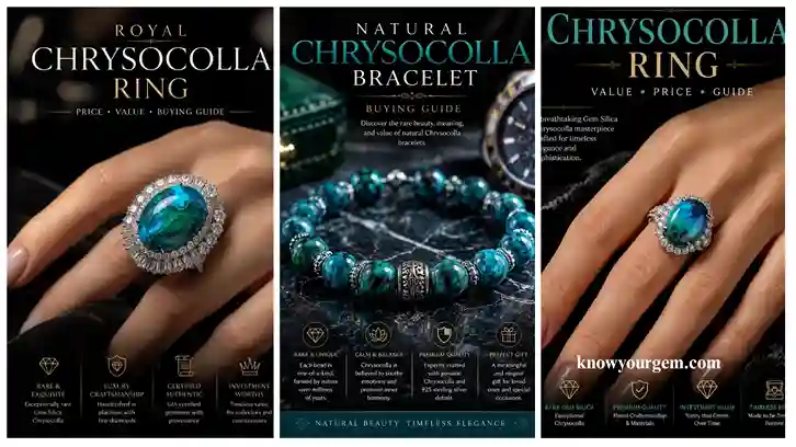 Royal Chrysocolla ring, natural chrysocolla bracelet, chrysocolla ring