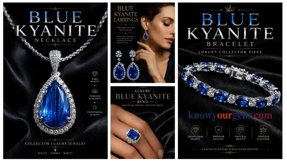 kyanite ring, kyanite earrings, kyanite necklaces, kyanite bracelet