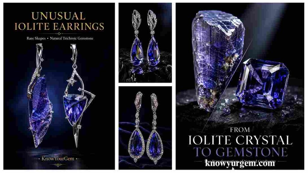 iolite earrings, iolite jewelry, iolite drop earrings, iolite jewelry, iolite stones