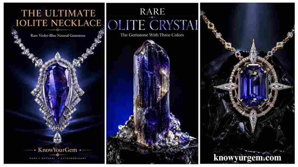 Iolite necklace, Iolite necklaces, iolite jewelry, iolite statement necklaces