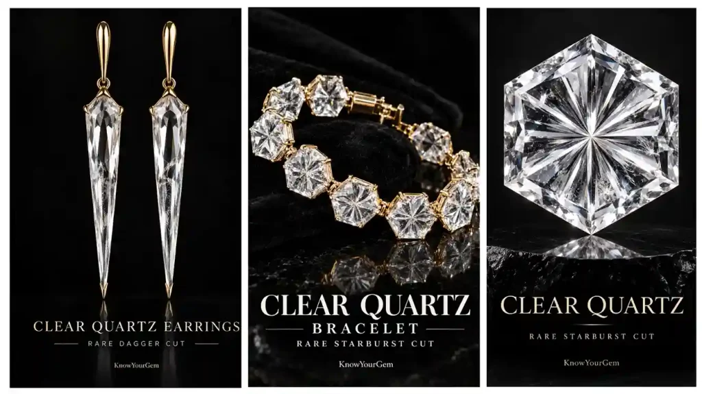 Quartz earrings, quartz bracelets, clear quartz, quartz diamond, earrings, drop earrings