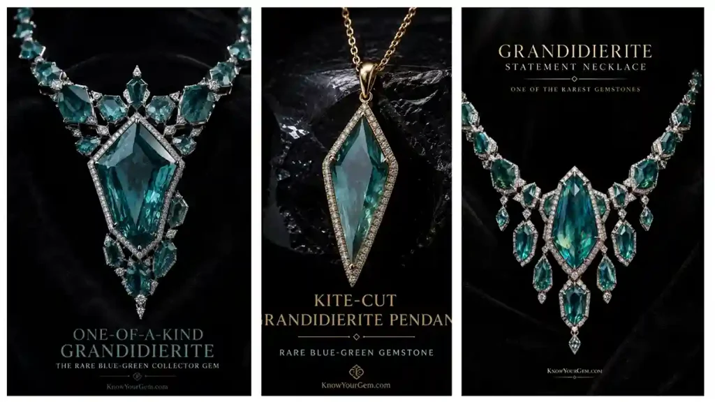 Grandidierite necklaces 