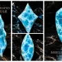 Larimar gemstone shapes