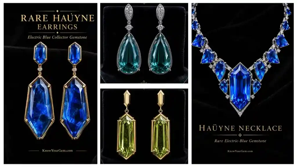 hauyne earrings and necklace