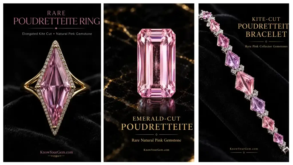 Poudretteite ring and bracelet