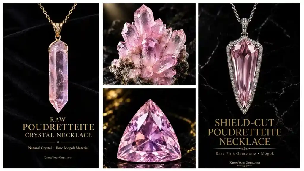 Poudretteite necklacess