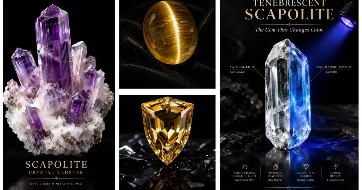 Scapolite Gemstone different shapes