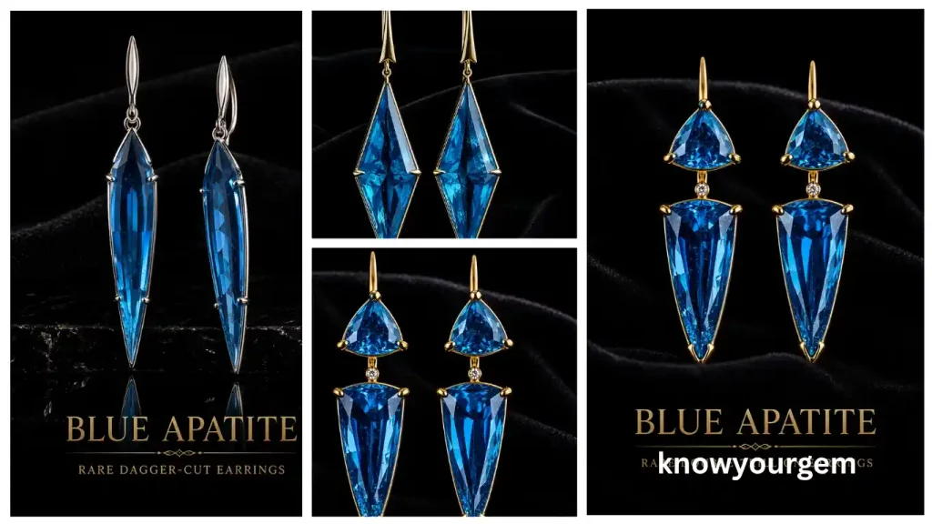 Blue apatite earrings, earrings, apatite earrings, earring sets, statement earrings
