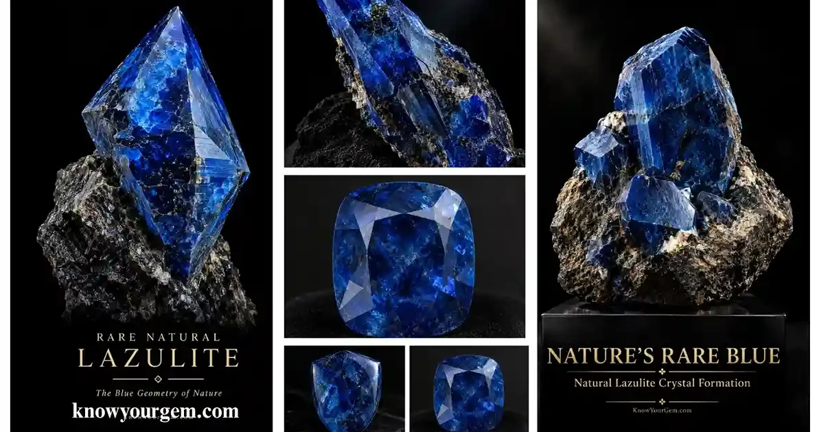 Lazulite Gemstone different shapes