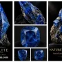 Lazulite Gemstone different shapes